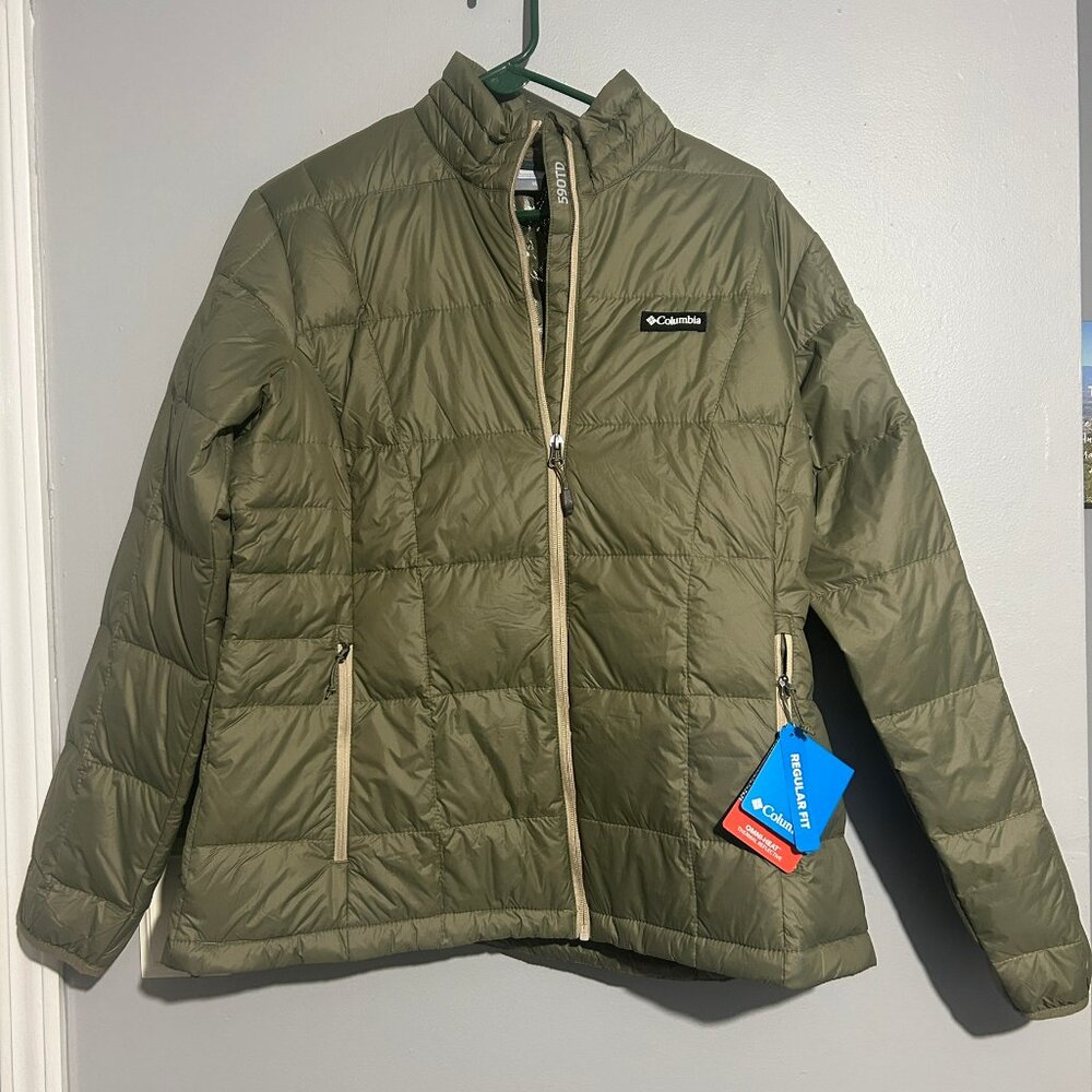 Columbia Women’s Olive Green‎ Down Blend Puffer Jacket NWT XL Lightweight